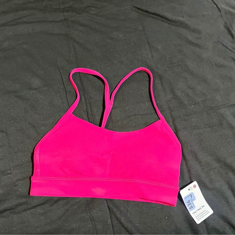 lululemon athletica Hot Pink Strappy Sports Bra Size 2 NWT
